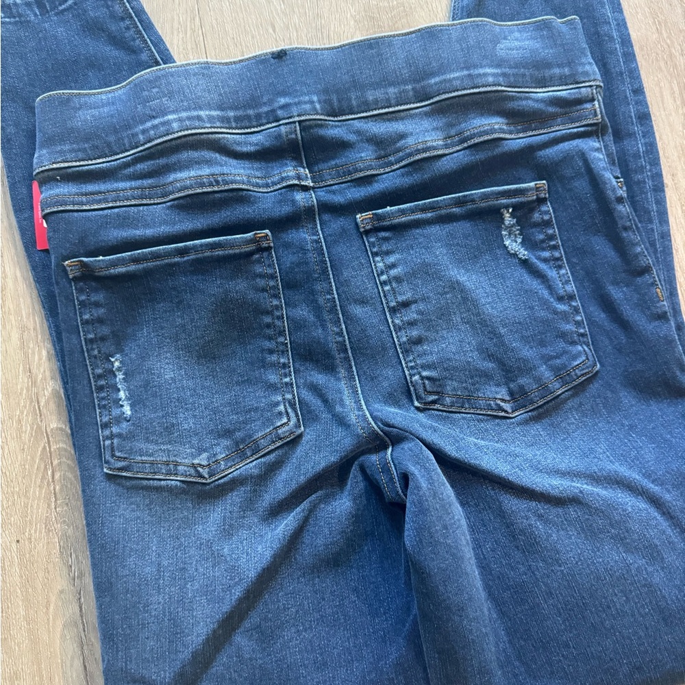 Distressed Ankle Skinny Jeans, Medium Wash - Picture 8 of 14